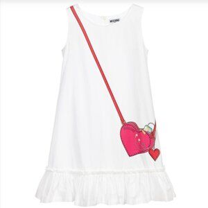 Moschino White Bag Logo Dress